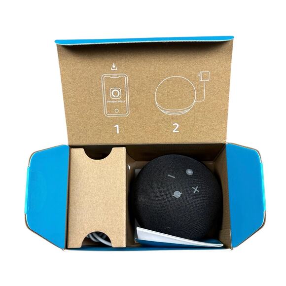NEW Amazon Alexa Echo Dot B7W64E Original Box 4th Gen 2020 Release Smart Speaker - Picture 3 of 5
